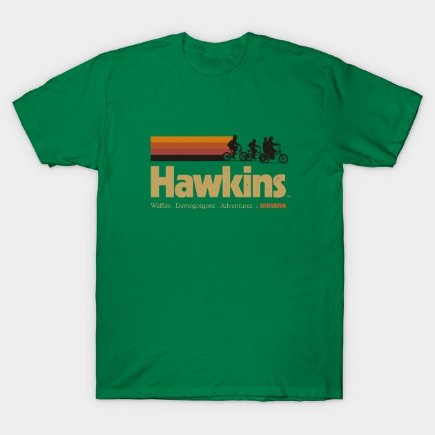 Visit Hawkins Indiana Vintage 80's TV Series T-Shirt by vo_maria